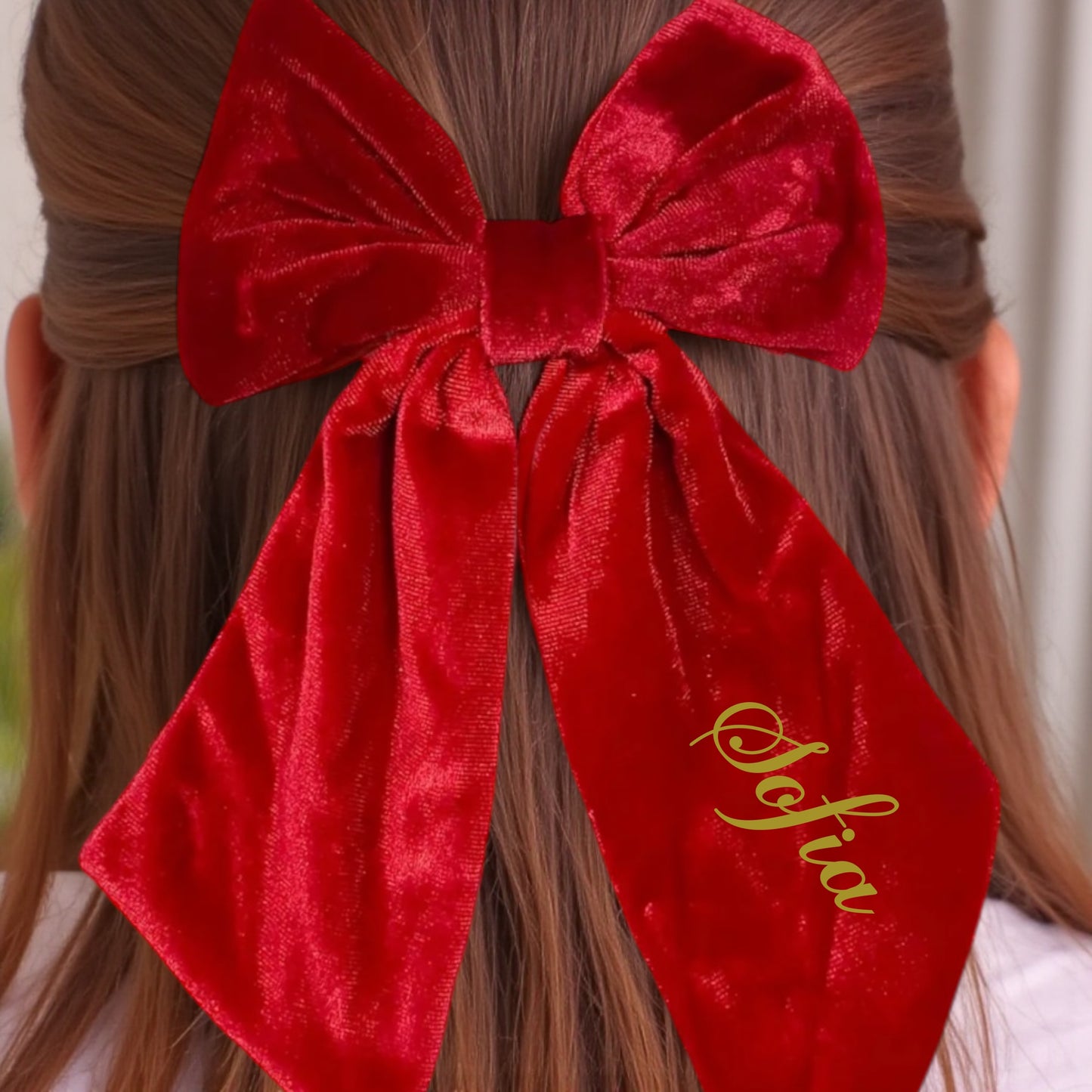 Extra Large velvet bows personalised