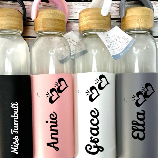 Glass Water Bottles Personalised