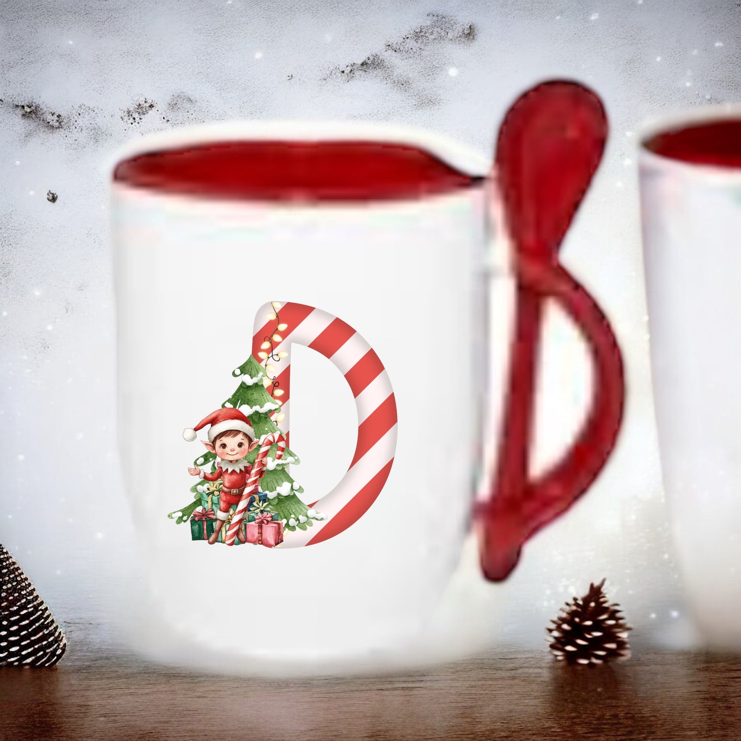 Personalised Candy Cane cups with Spoons