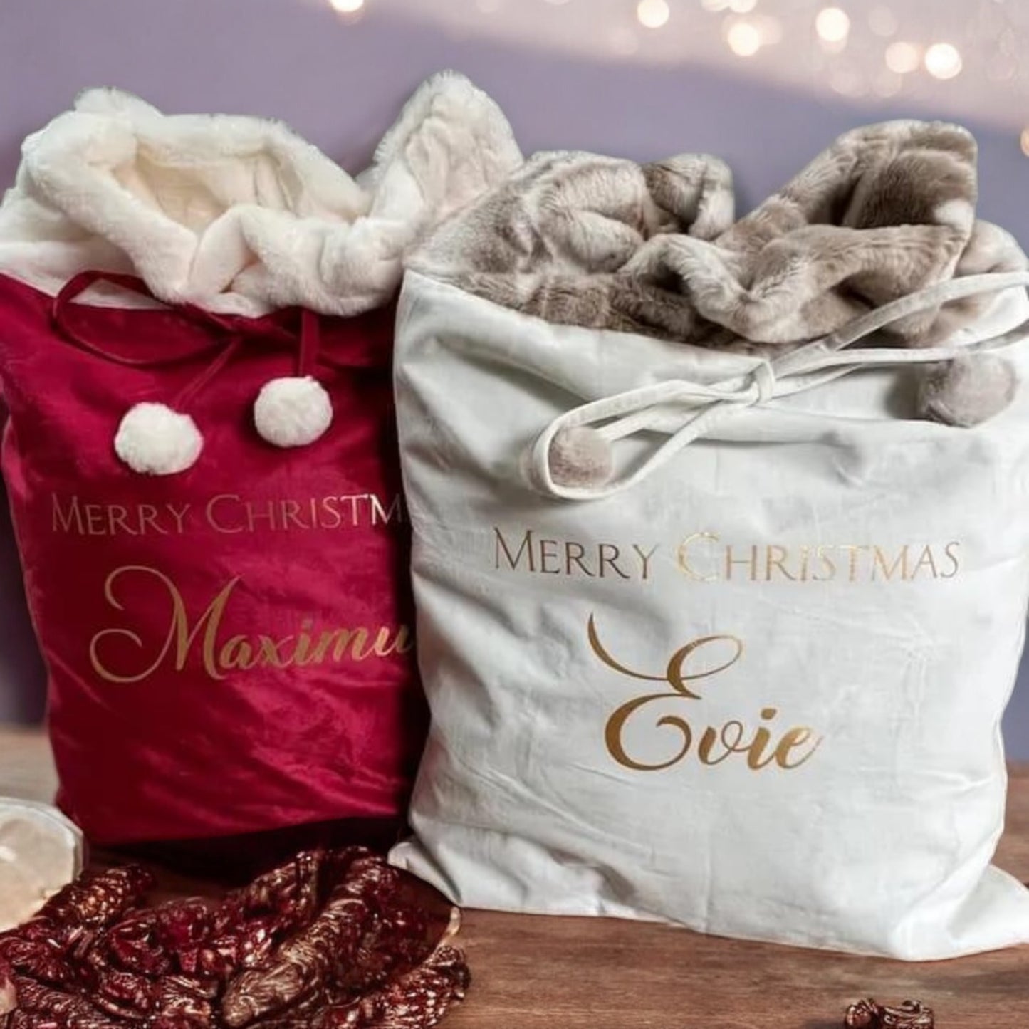 Velvet Christmas Sacks