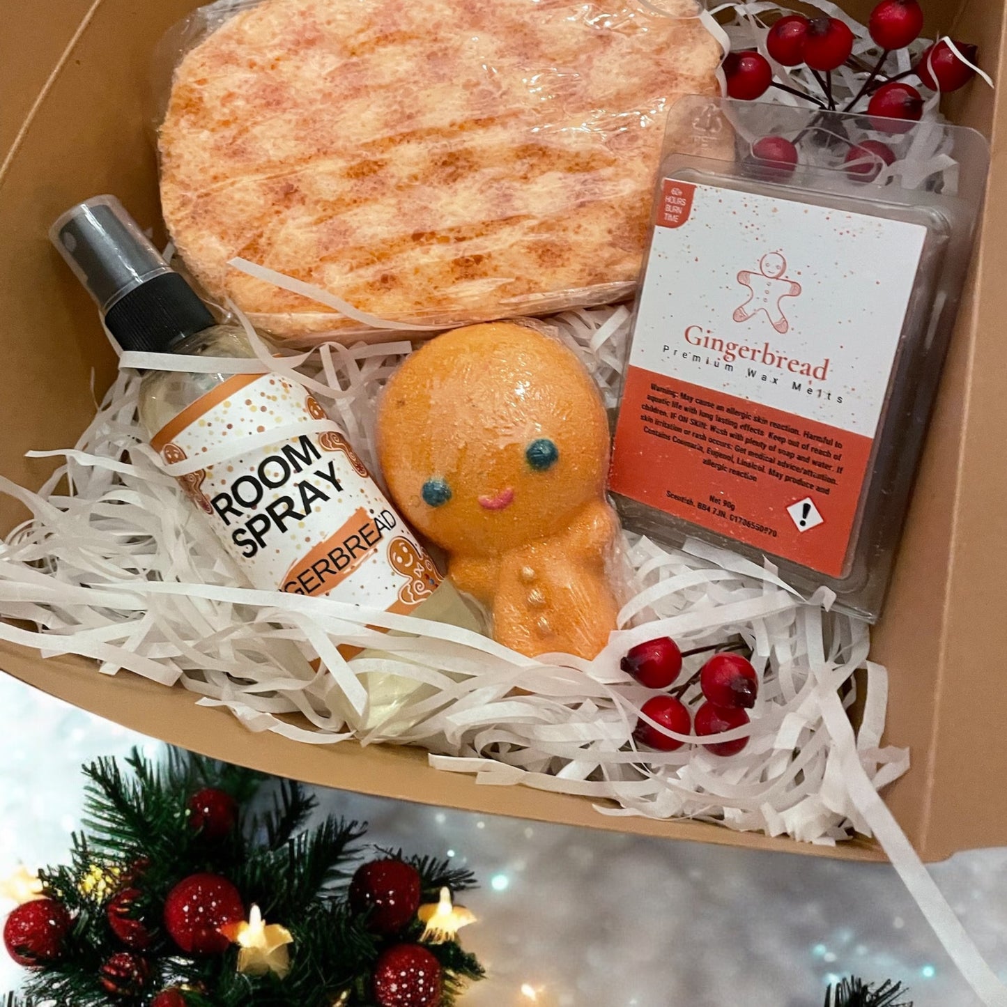 Gingerbread Bath Bomb and Wax Melt Gift box