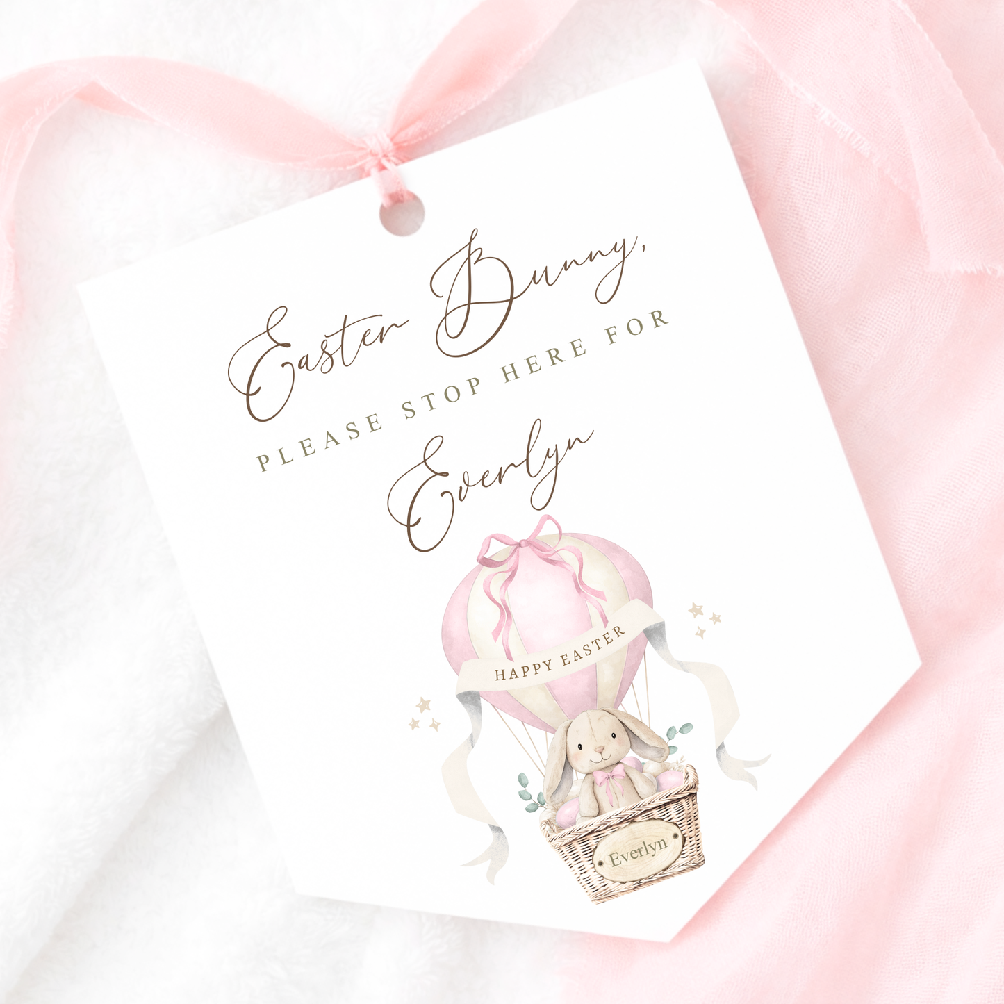 Please stop here Easter Bunny Acrylic bunting