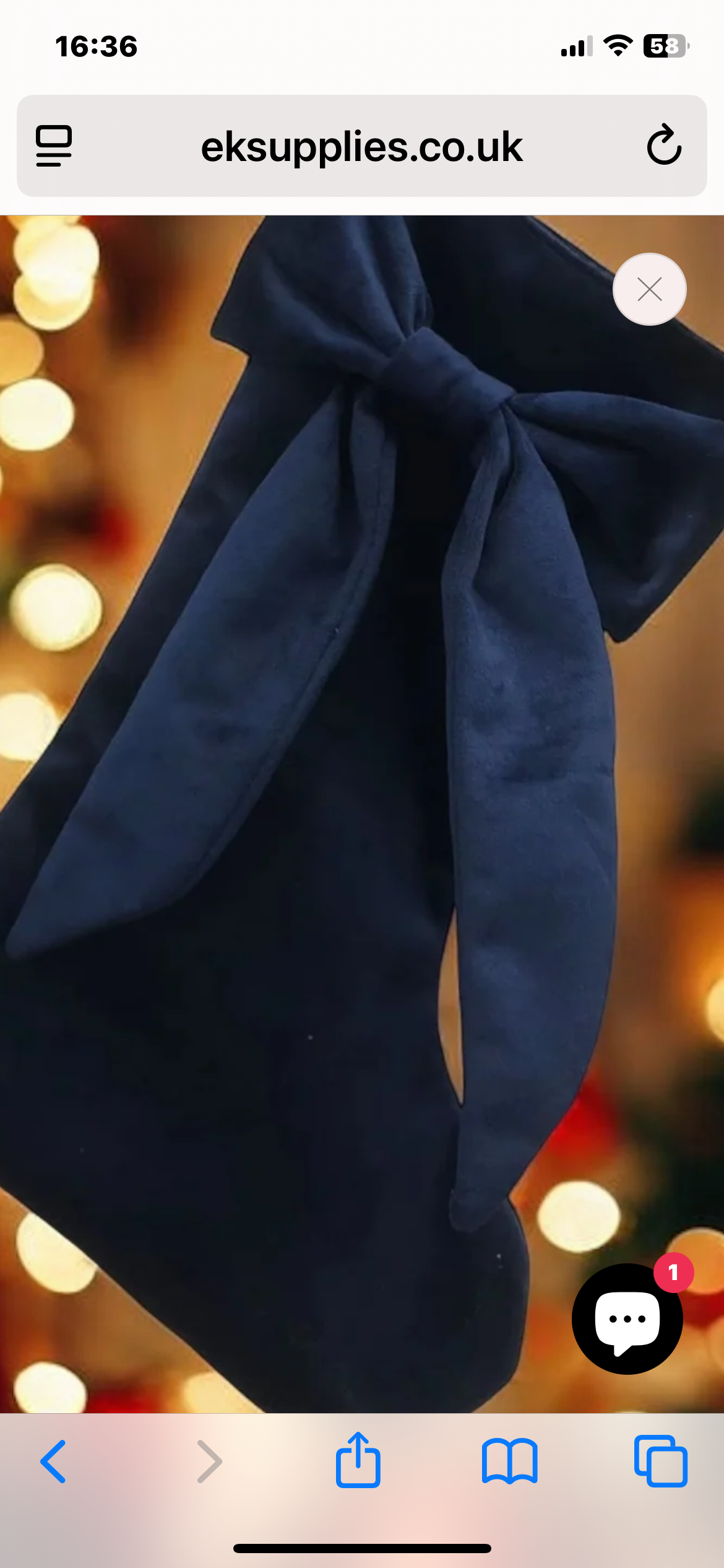 Bow Velvet Personalised Stockings