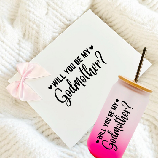 Will you be my Godmother cup and gift box