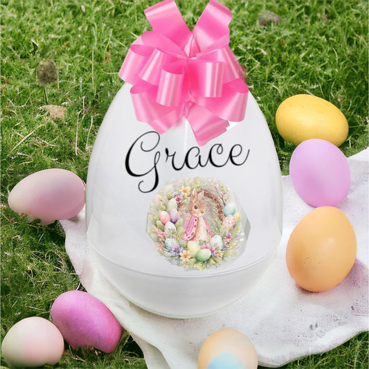 Giant White Egg with Bunny and Matching Cup 16oz