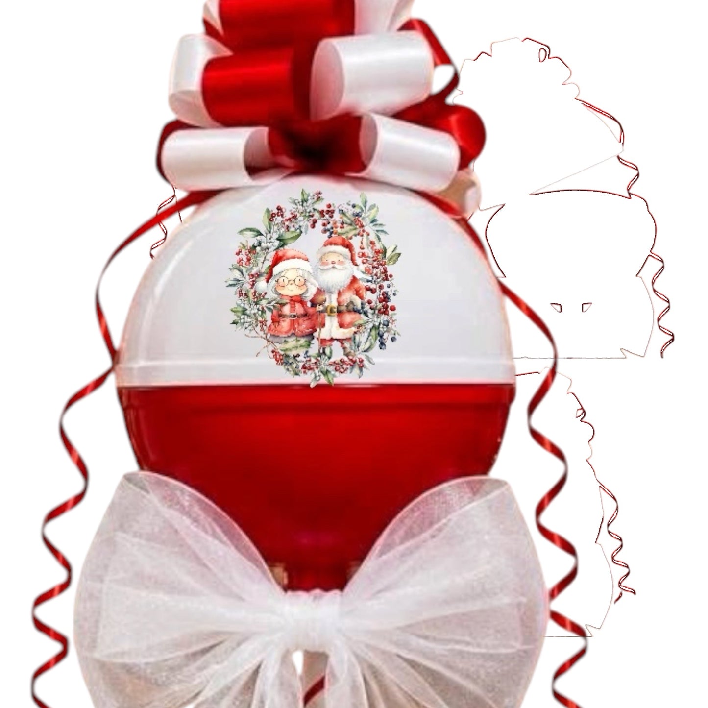 Giant lolipop Christmas with Bow Personalised