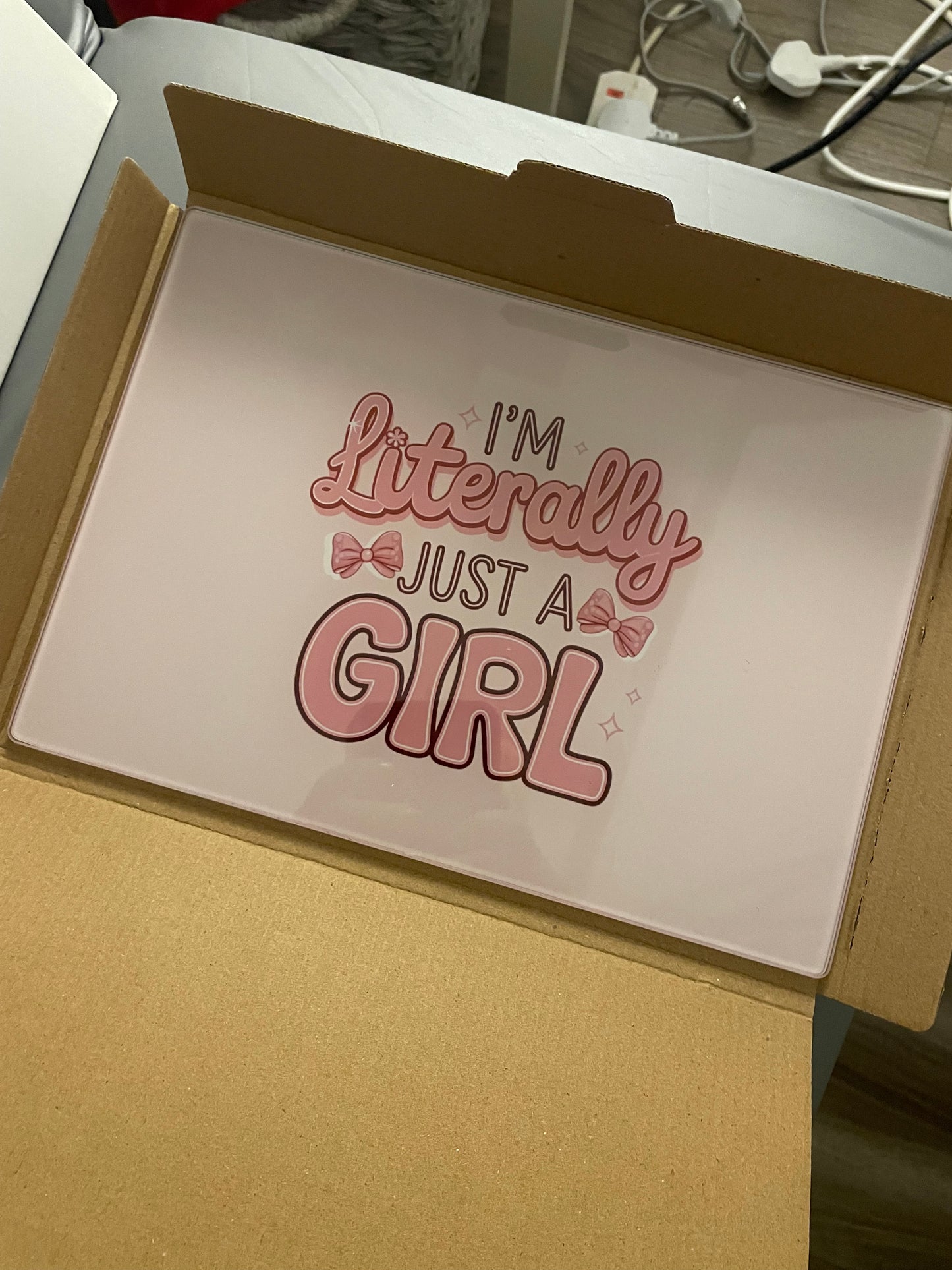 Literally a Girl Glass Straightener Board