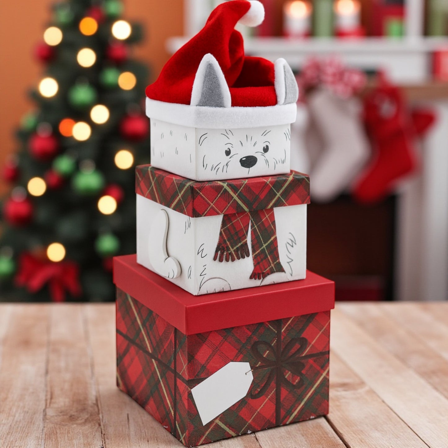 Christmas Stacking Personalisd Boxes