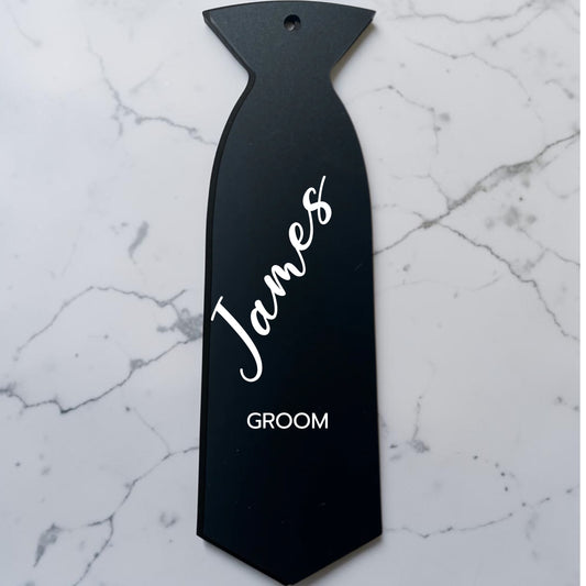 Groom and Groommen Acrylic hanger tags
