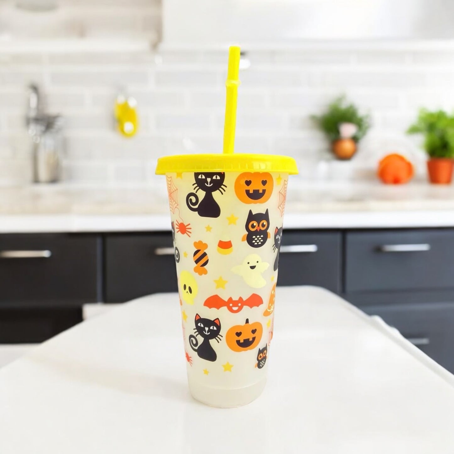 Colour Changing Personalised Halloween Cup 24oz