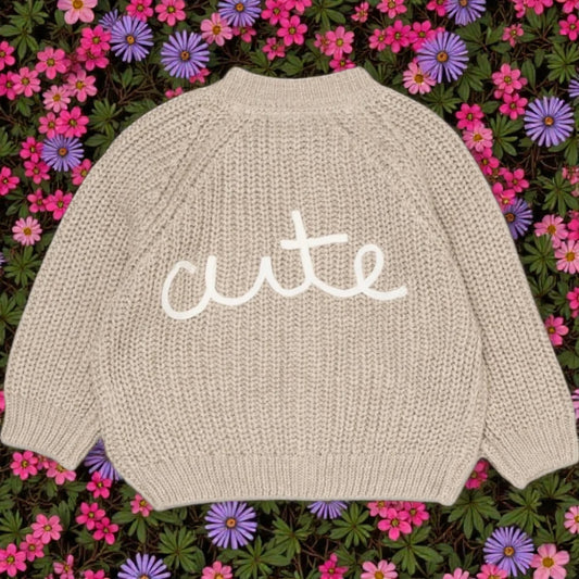 Cute Embroidery Baby Cardigan