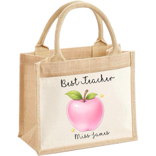 Teacher tote bag personalised