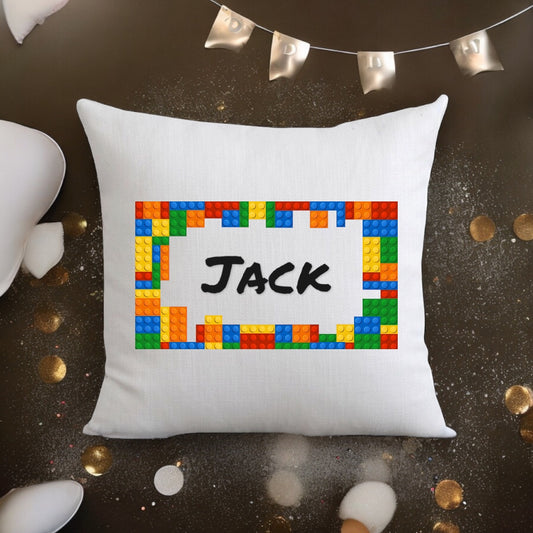 Brick Inspired Personalised Cushion