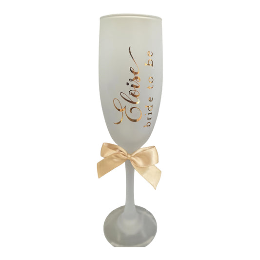 Frosted Personalised bride to be Flute