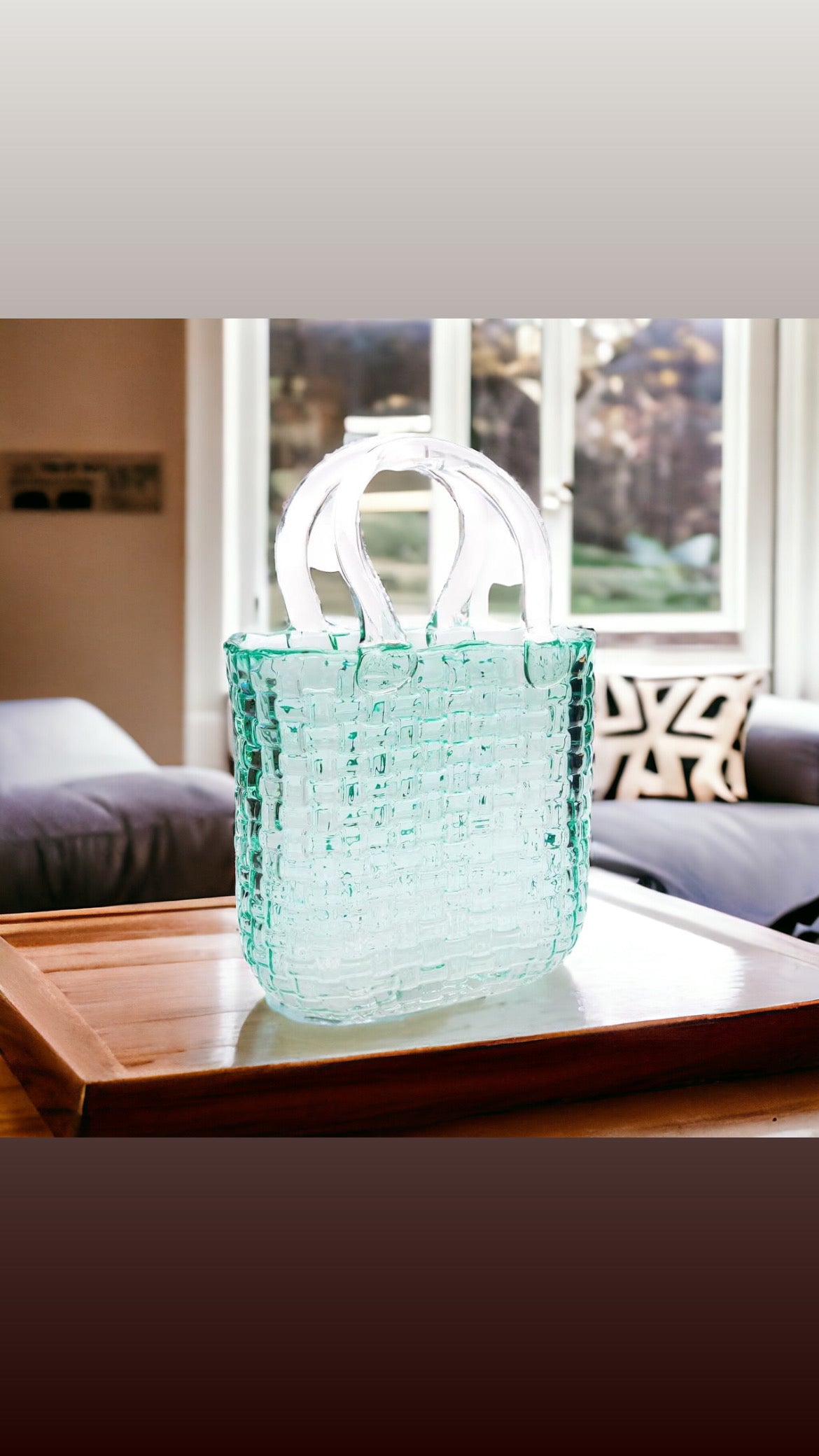 Glass Tote Bag Vases