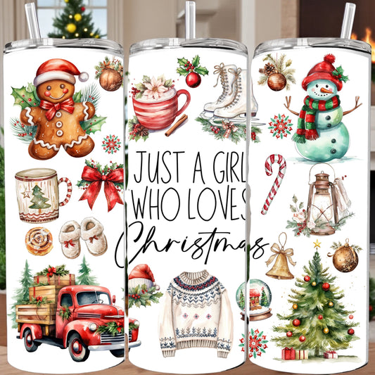 Just a girl that loves Christmas Insulated Cup 20oz