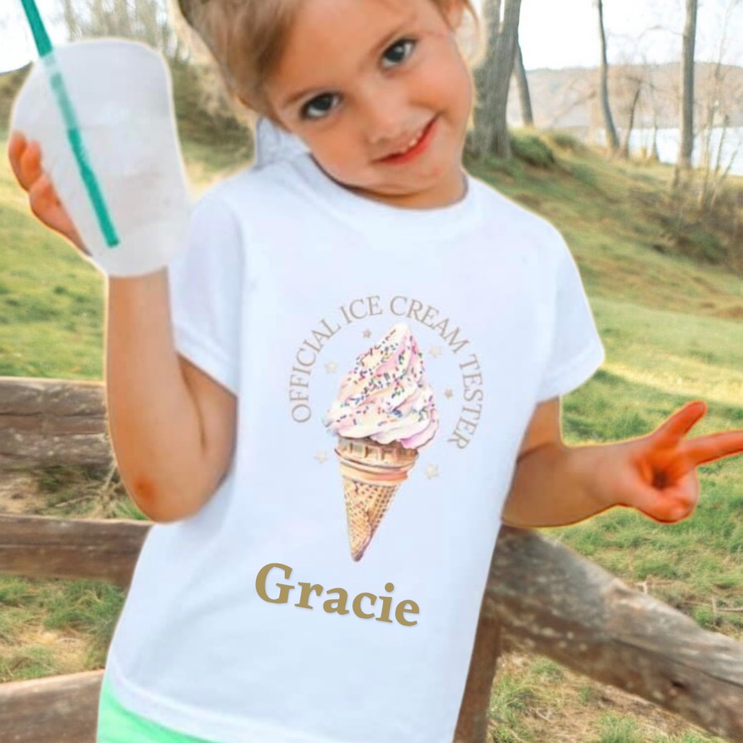 Icecream Tester T Shirt Personalised