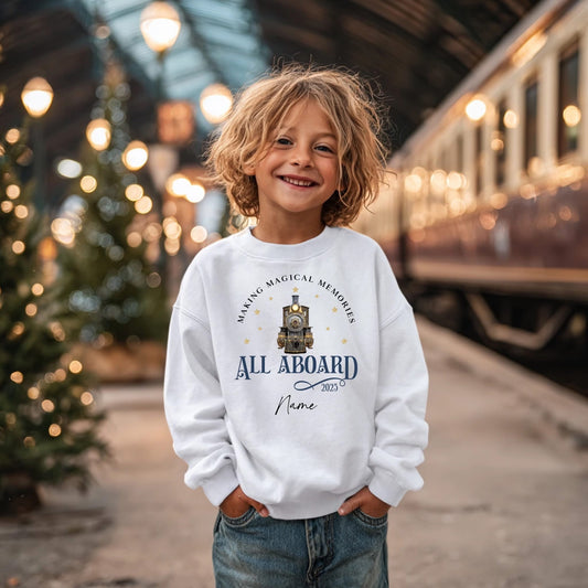 Personalised All Aboard  Visit children’s Jumper