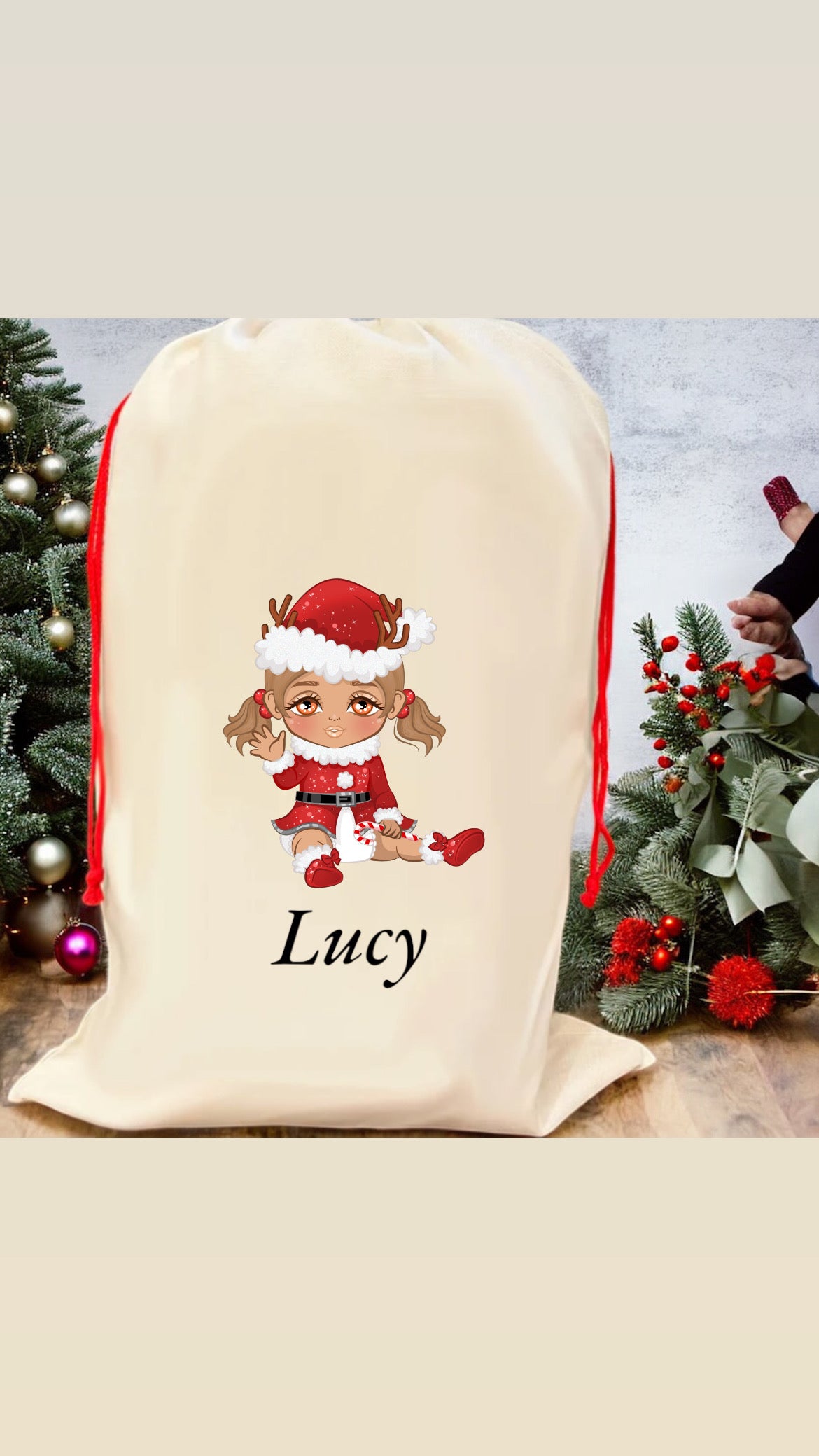 Santa Baby Sack / Personalised /Girls