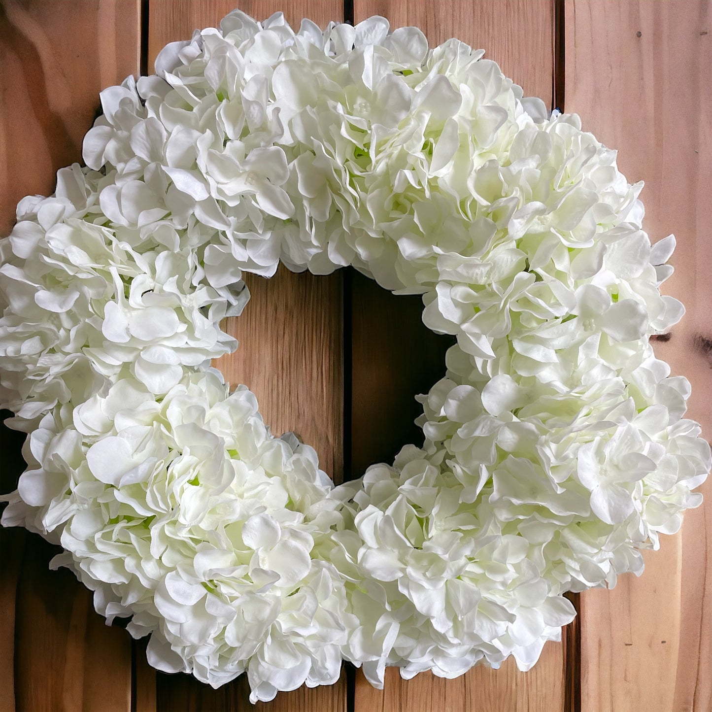 Artificial Hydrangea Cream Wreath