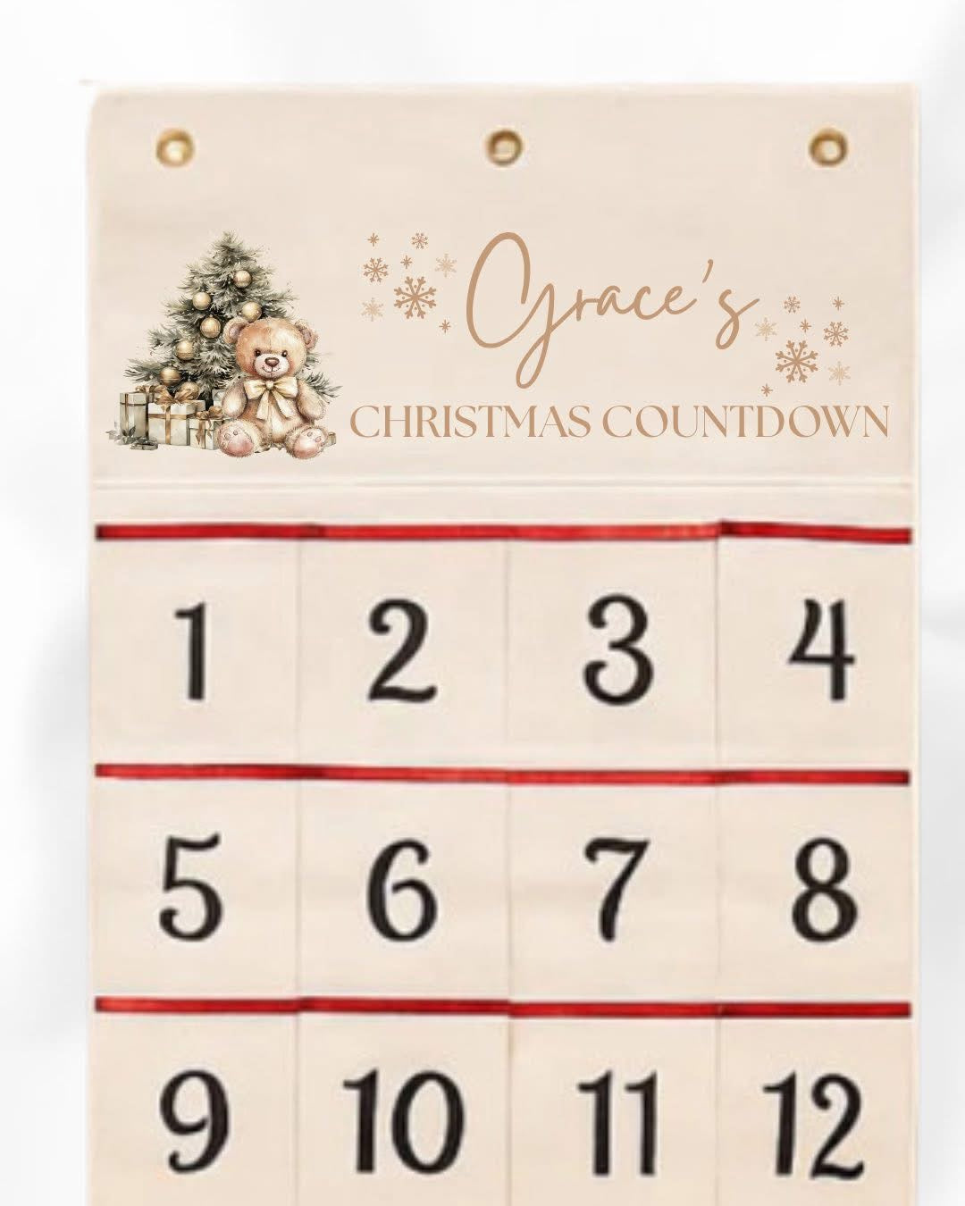 Advent Calendar Canvas keepsake