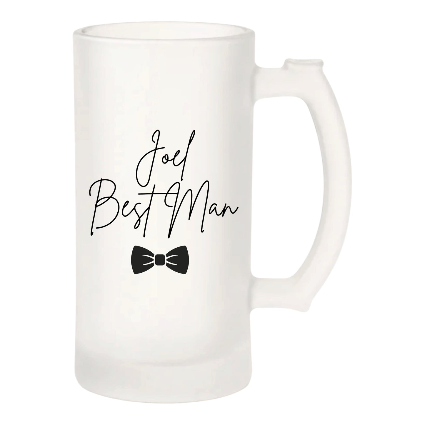Best man Coaster and matching Frosted Beer Glass