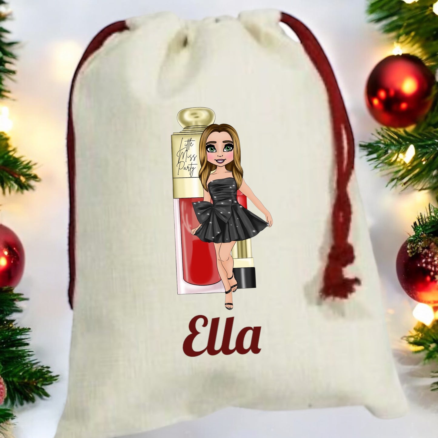 Little Miss Party Personalised Gift Sack