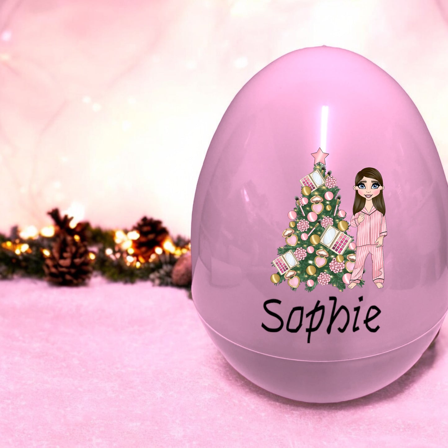 Christmas Tree Extra Large Fillable eggs Personalised / hair colour options