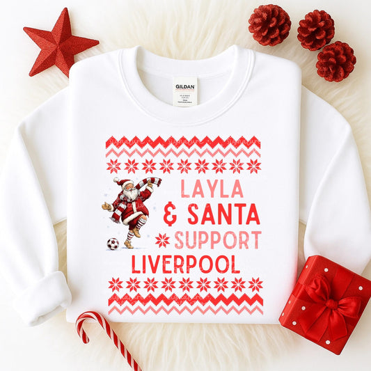 Football Supporter and Santa  Personalised children’s Jumper