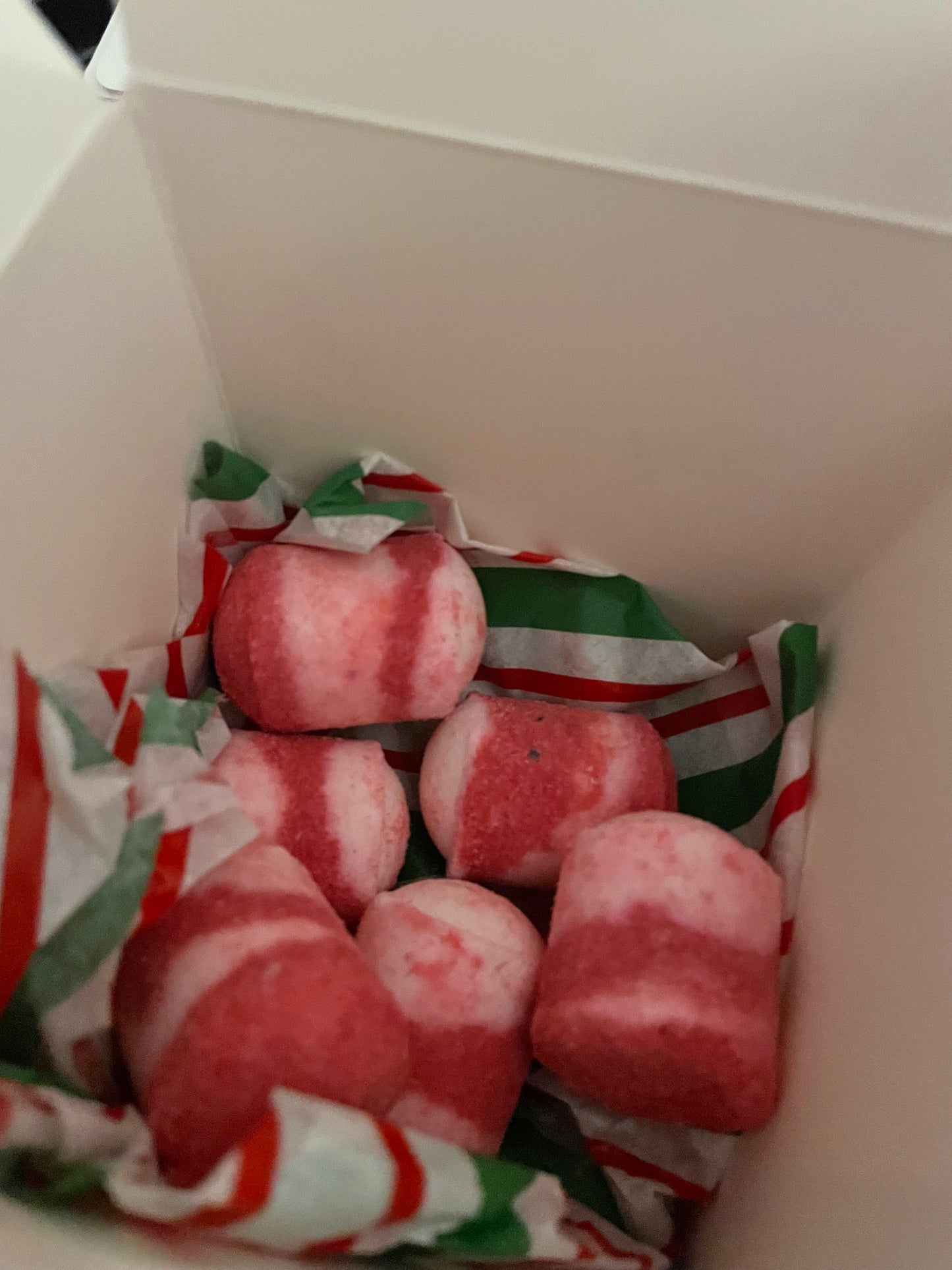 Candy Cane Bath Bomb and bath shots gift set