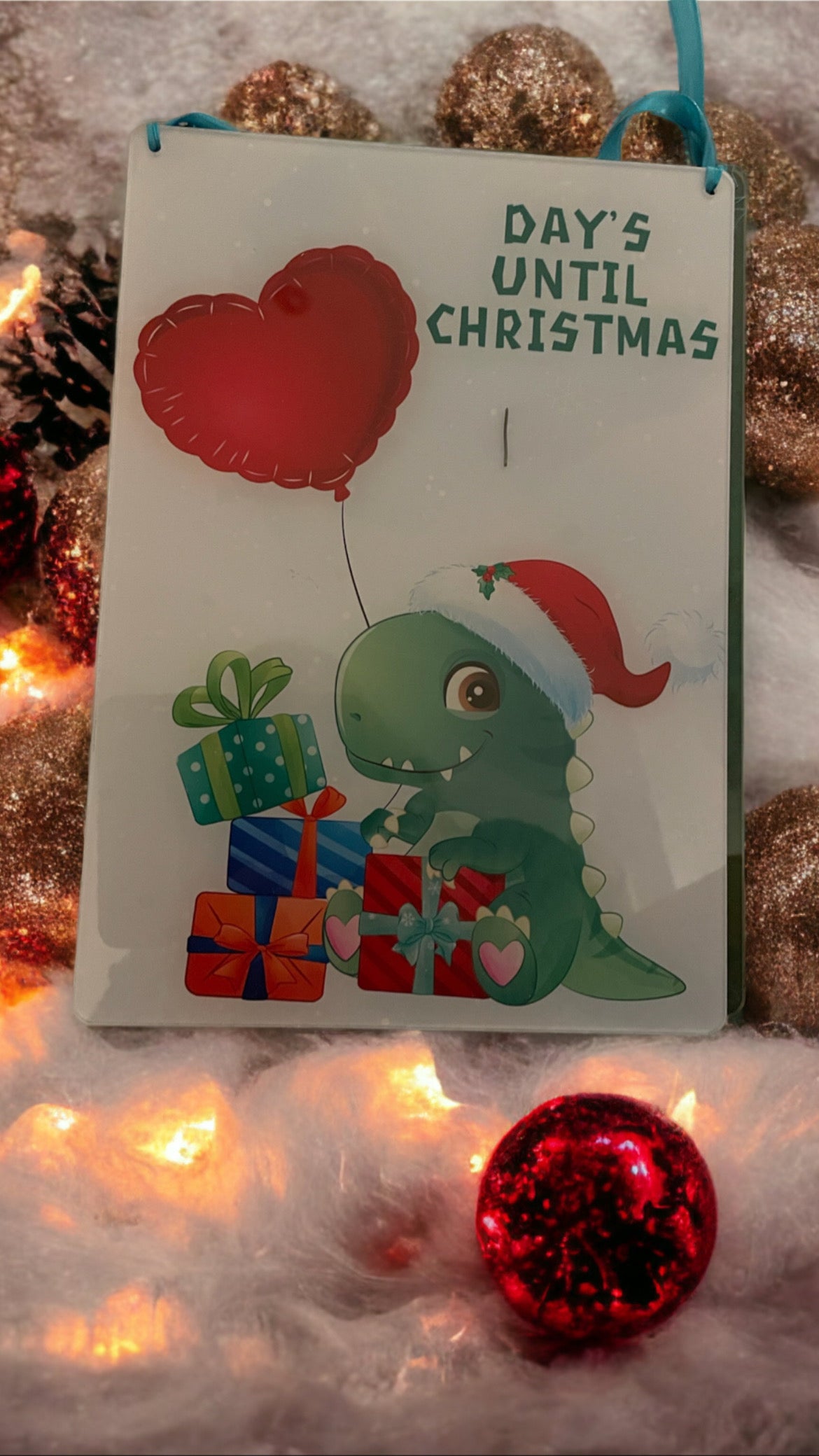 Dino Countdown to Christmas Board