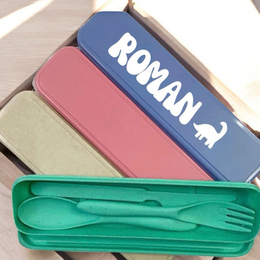 Children’s Plastic Personalised Cutlery Set