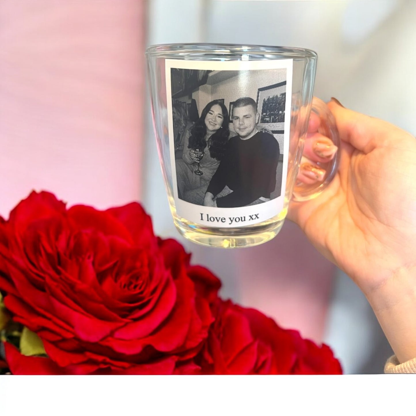 Glass Polaroid Cup Personalised / special moments