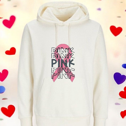 Wear it Pink Adult Hoodie Personalised Sleeve