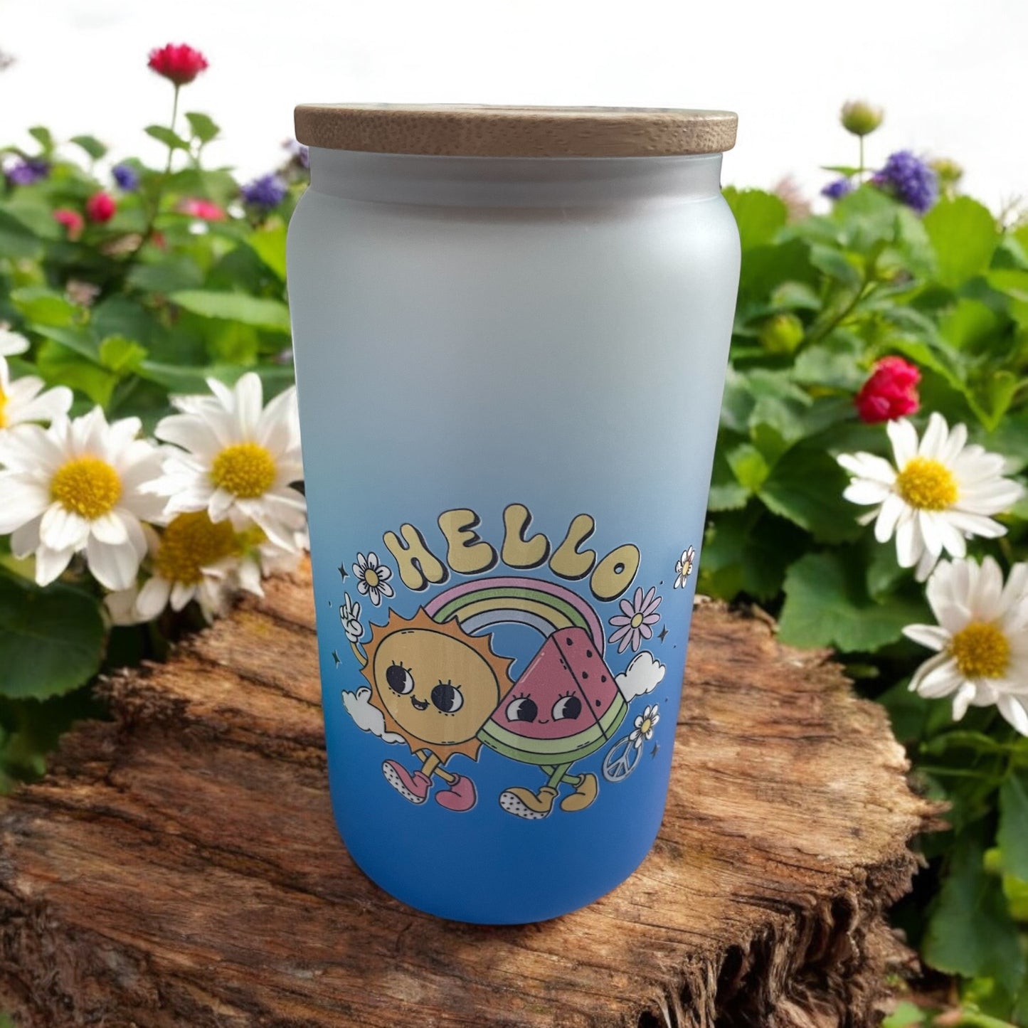 Hello summer glass 16oz libby Can