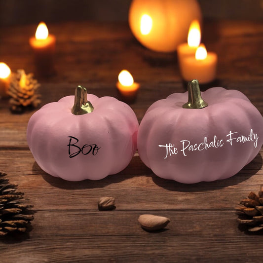 Pink Personalised Pumpkins