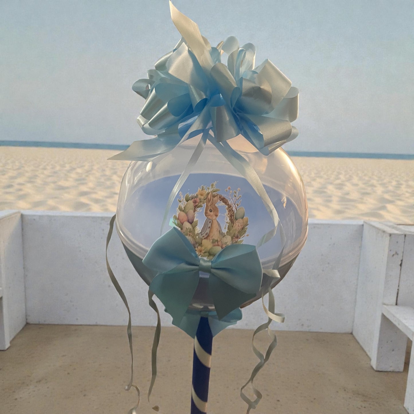 Easter Bunny Giant fillable Plastic lollipop Hamper