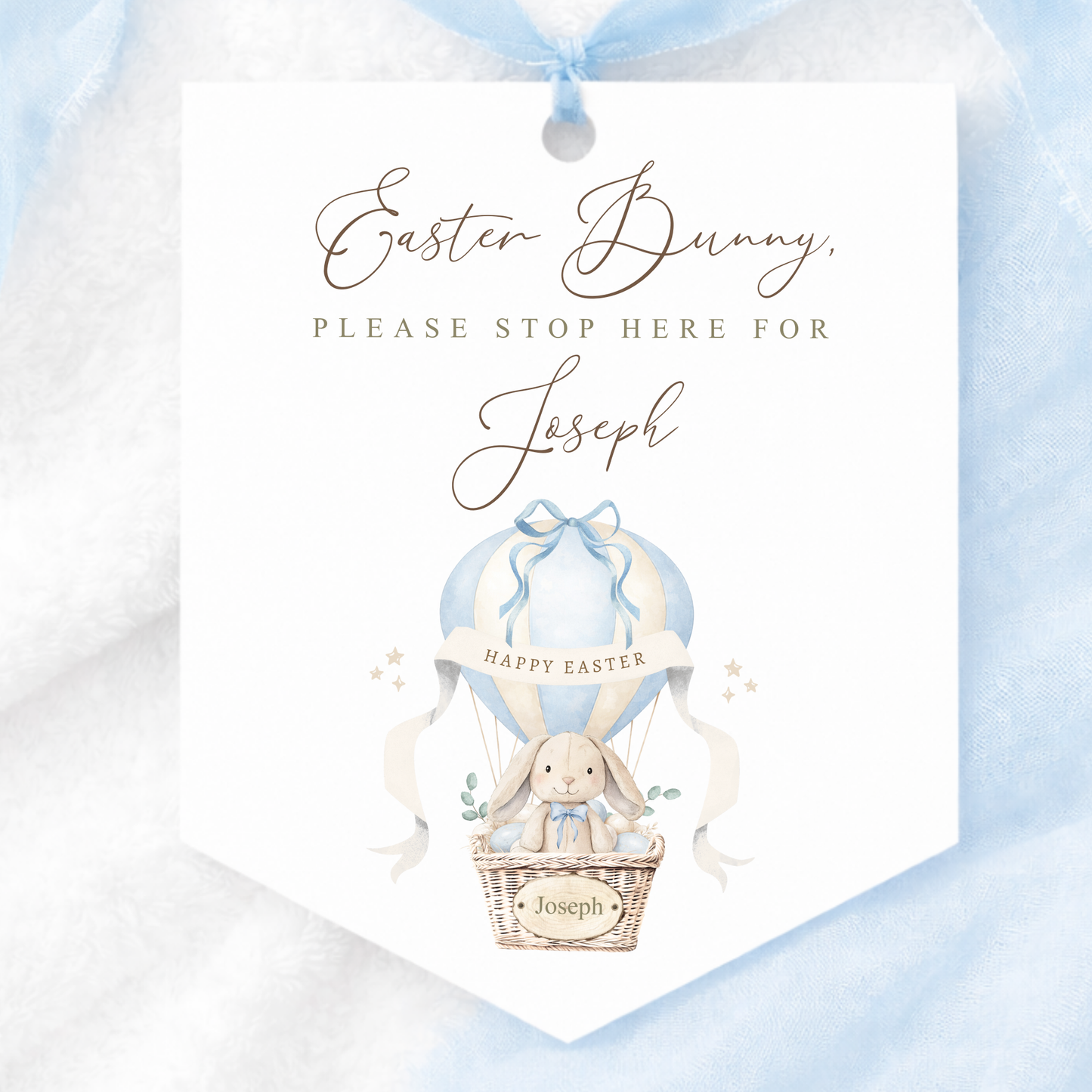 Please stop here Easter Bunny Acrylic bunting