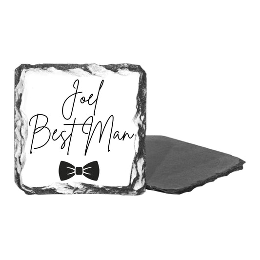 Best man Coaster and matching Frosted Beer Glass