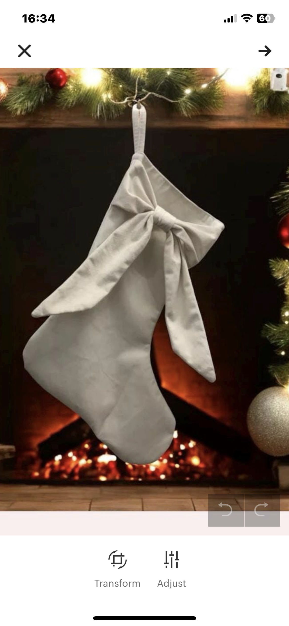 Bow Velvet Personalised Stockings