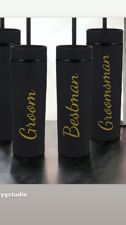 Groom and Bestman Groomsman Insulated Cups