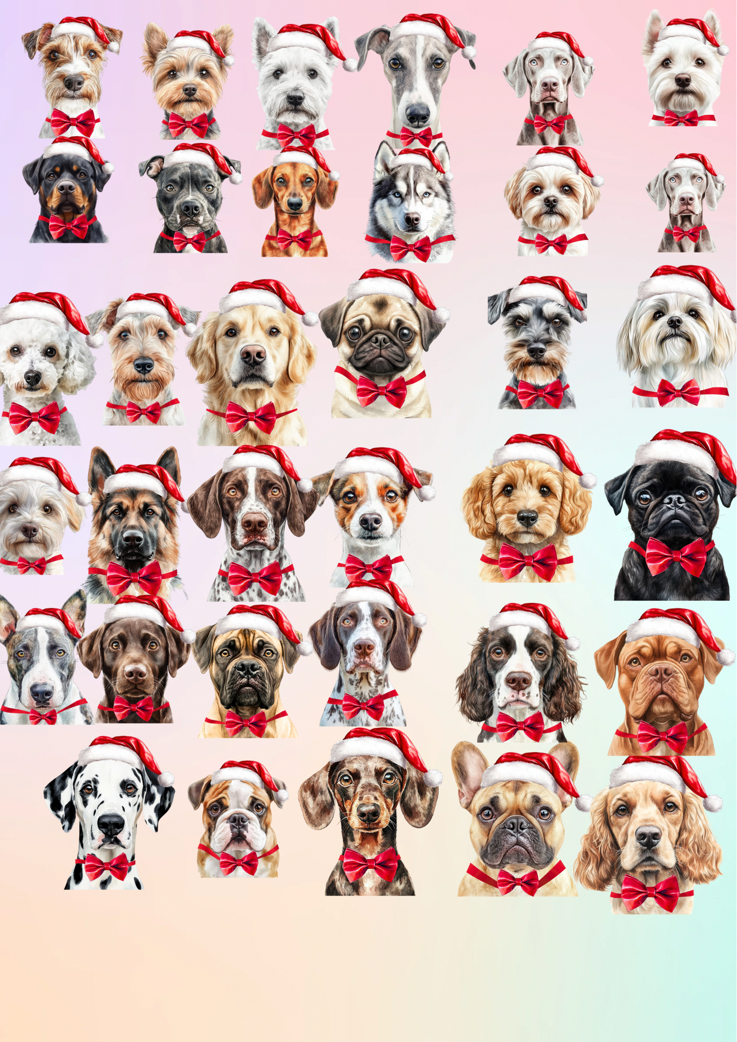 Christmas Dog Theme Sacks / Personalisd