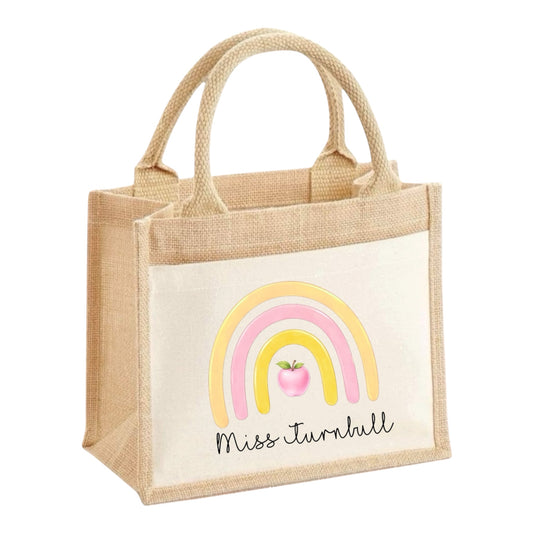 Teacher tote bag personalised