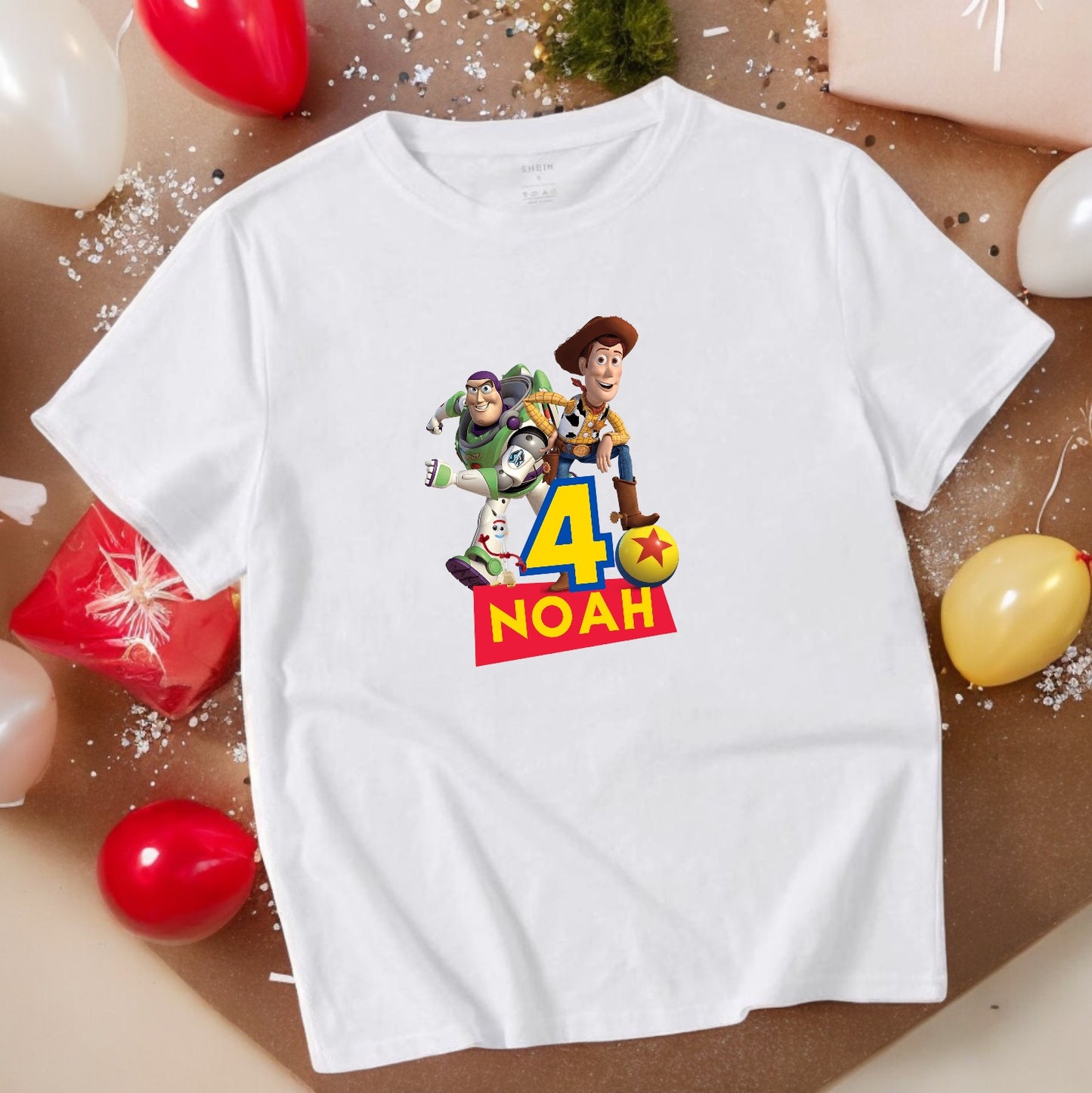 TOY STORY INSPIRED BIRTHDAY T SHIRTS PERSONALISED NAME & AGE