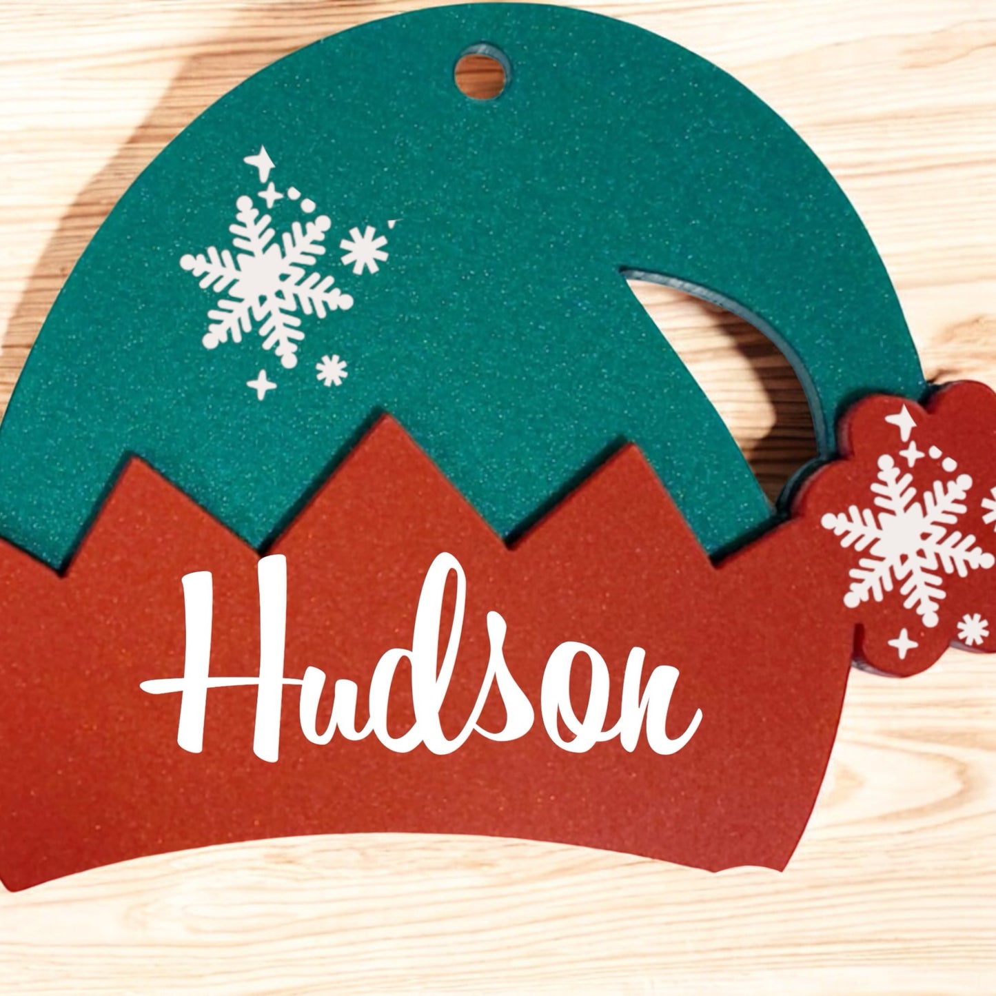 Elf  Acrylic festive hat tree decoration