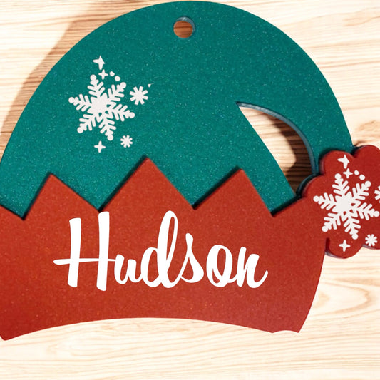 Elf  Acrylic festive hat tree decoration