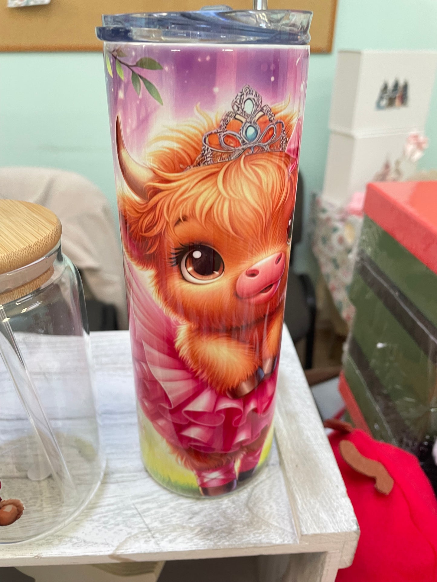 Insulated 20oz skinny Highland cow Cup