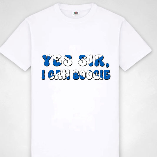 Yes Sir I can Boogie Scotland T shirt