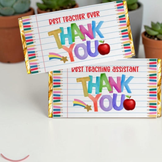 Teacher thank gift wrapper