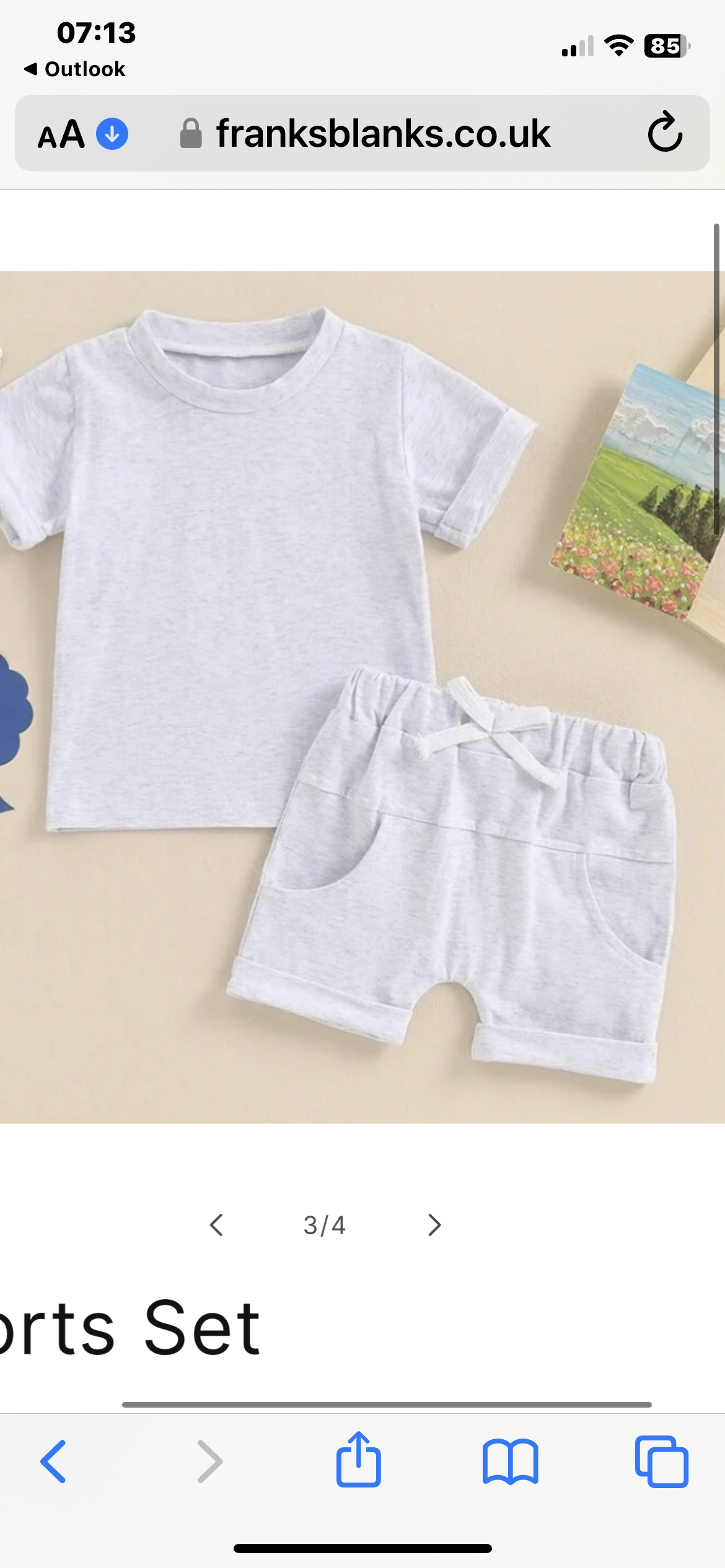 Baby Boys Personalised Short Set